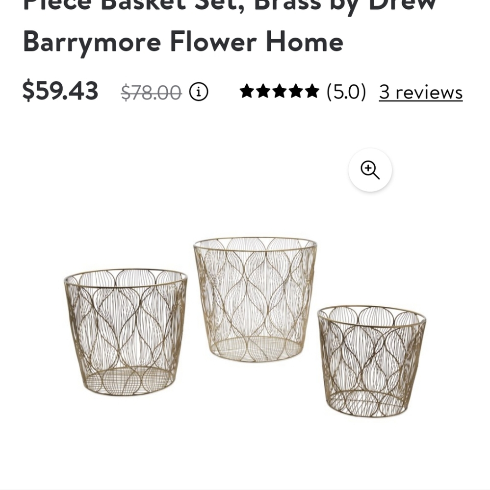 Drew Berrymore decor basket